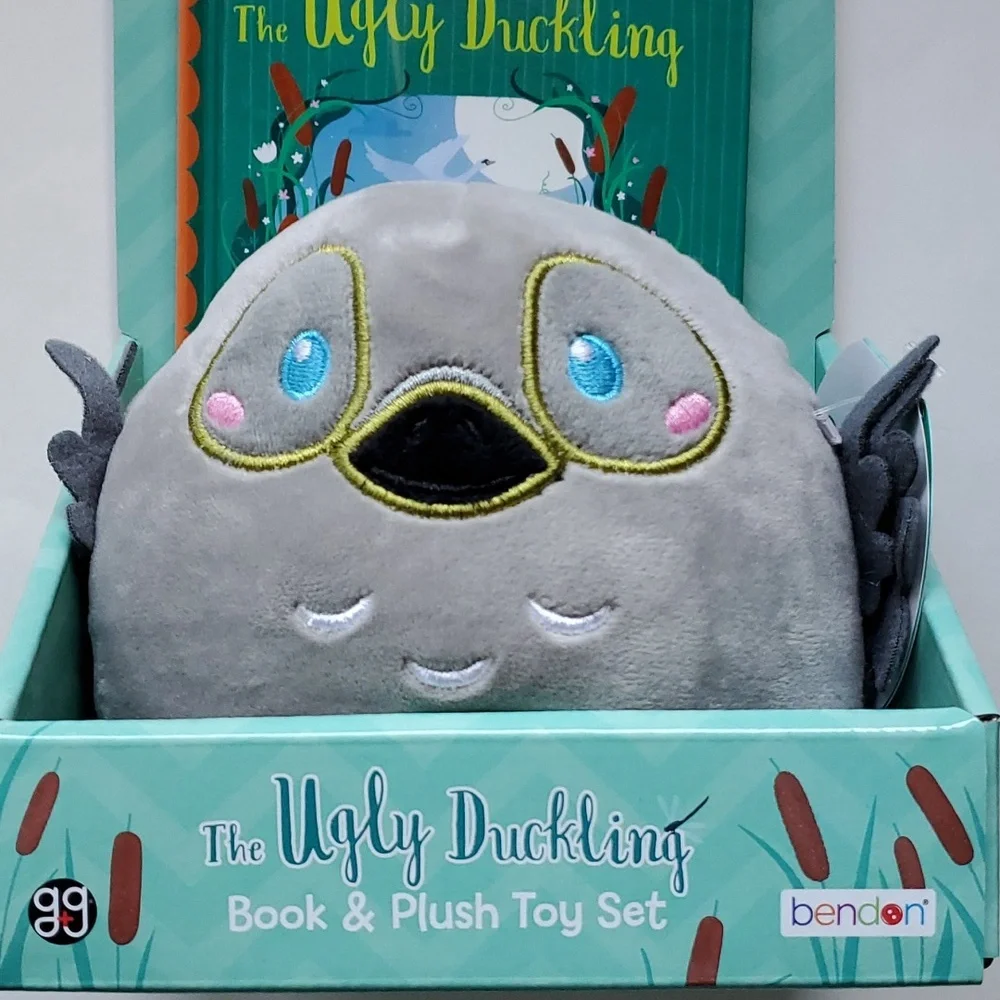 NWT Ugly Duckling Book/Squishees Plush Toy - Picture 2 of 7